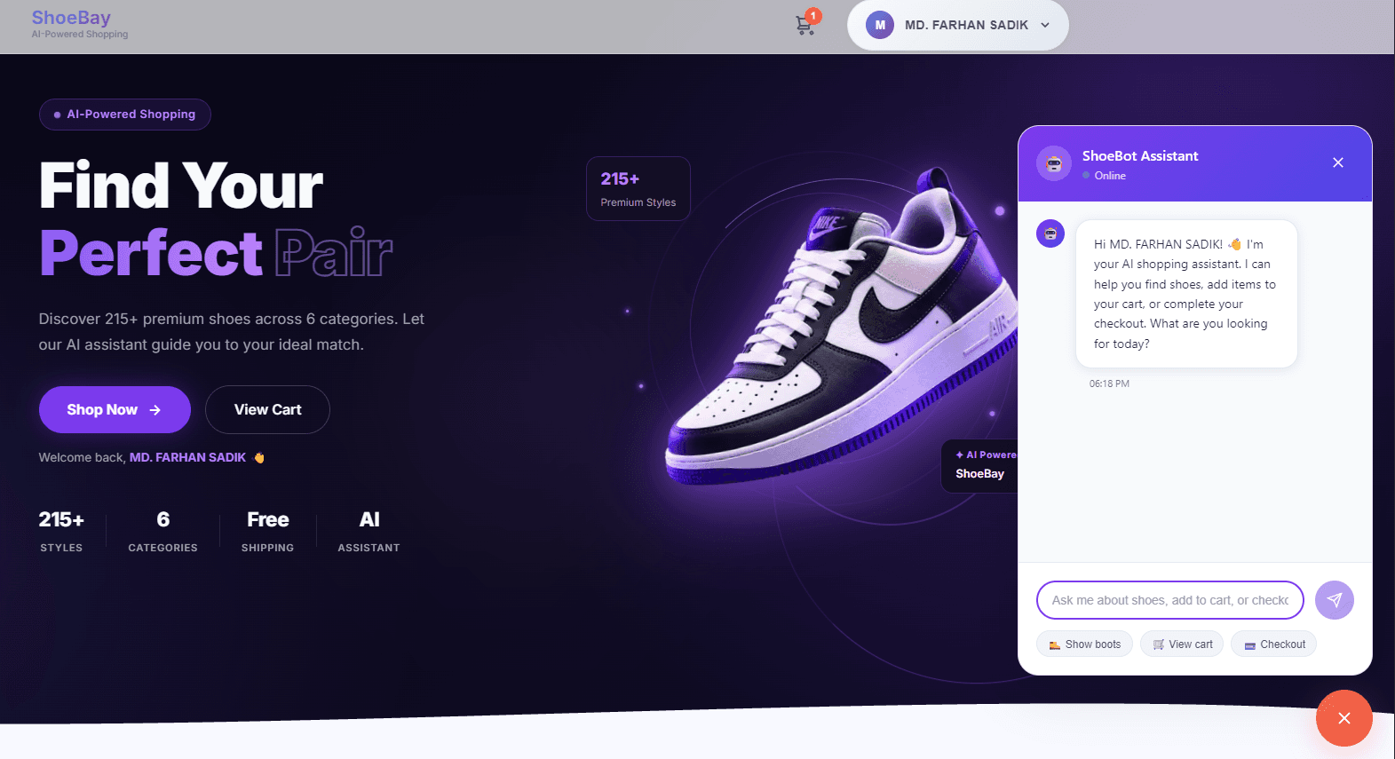 Shoe Bay - AI Shoe Assistant